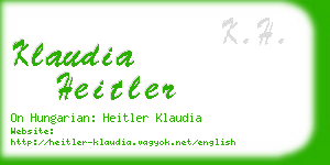 klaudia heitler business card